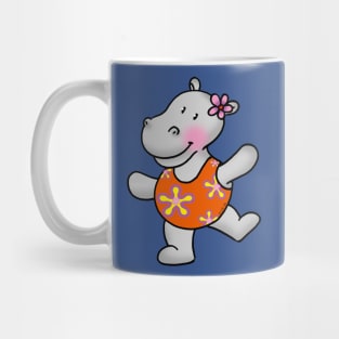 cute hippo swimmer Mug